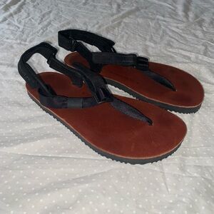 Shamma Super Black Sandals Mens 7 Women’s 8.5 Minimalist Barefoot Running Hiking